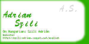 adrian szili business card