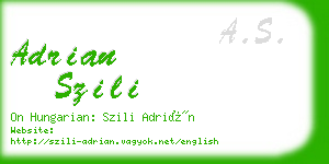 adrian szili business card